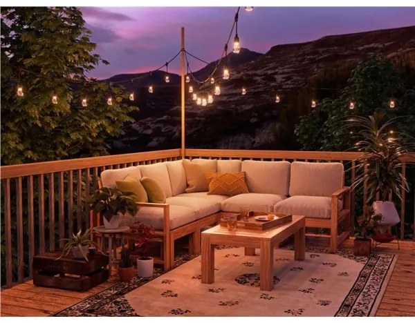 Nanoleaf NF084K02-20SLO - LED RGBWIC dimmelhető fényfüzér 20× LED, 15 m, Wi‑Fi, IP65