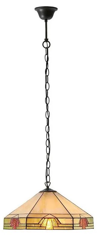Endon 64285 - Tiffany NEVADA láncos csillár 1xE27/60W/230V átm. 35 cm