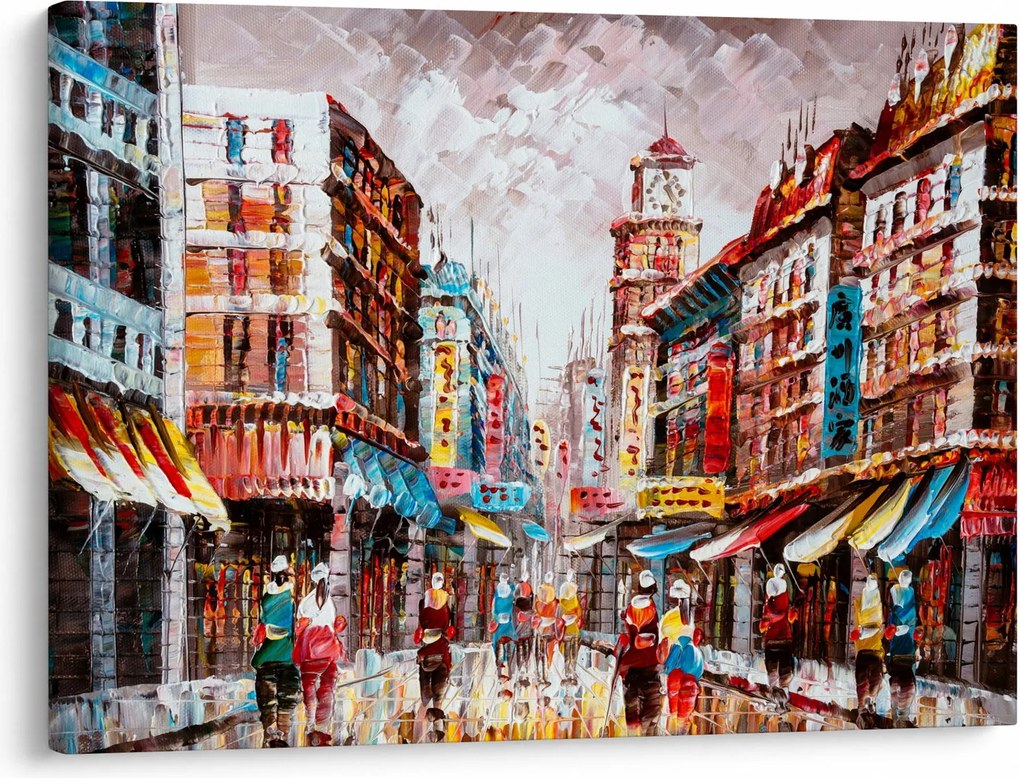 Kép - Hong Kong, olajfestmény (70x50 cm)