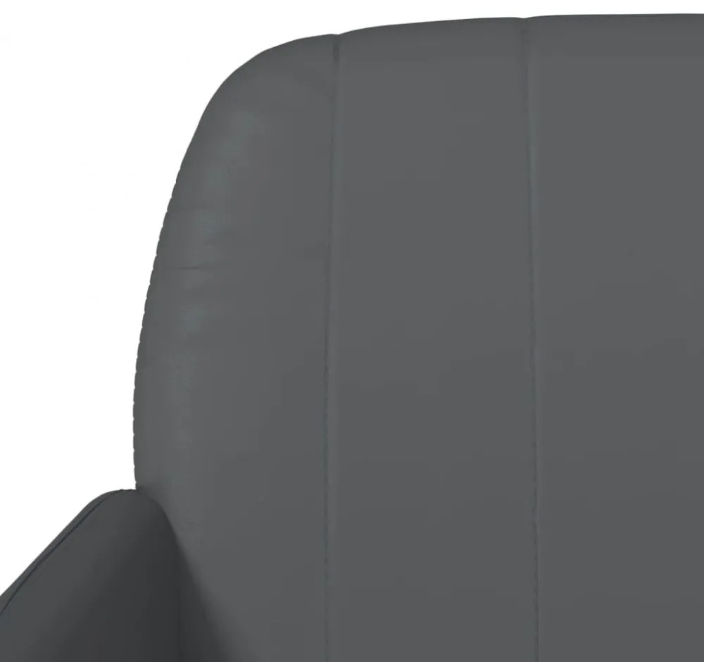 vidaXL szürke műbőr pad 107 x 80 x 81 cm