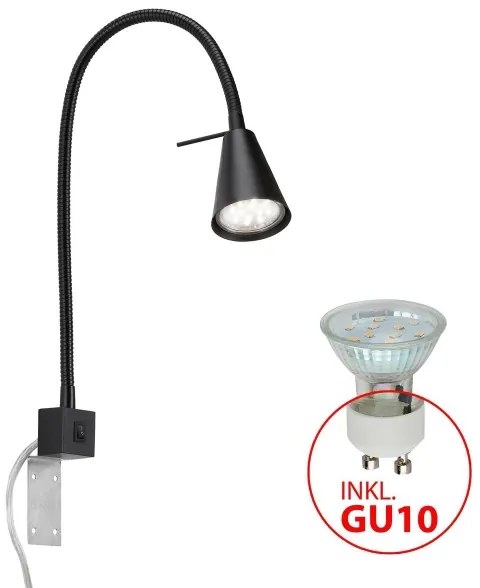 Briloner 2080-015 - LED Fali lámpa COMFORT LIGHT 1xGU10/5W/230V fekete