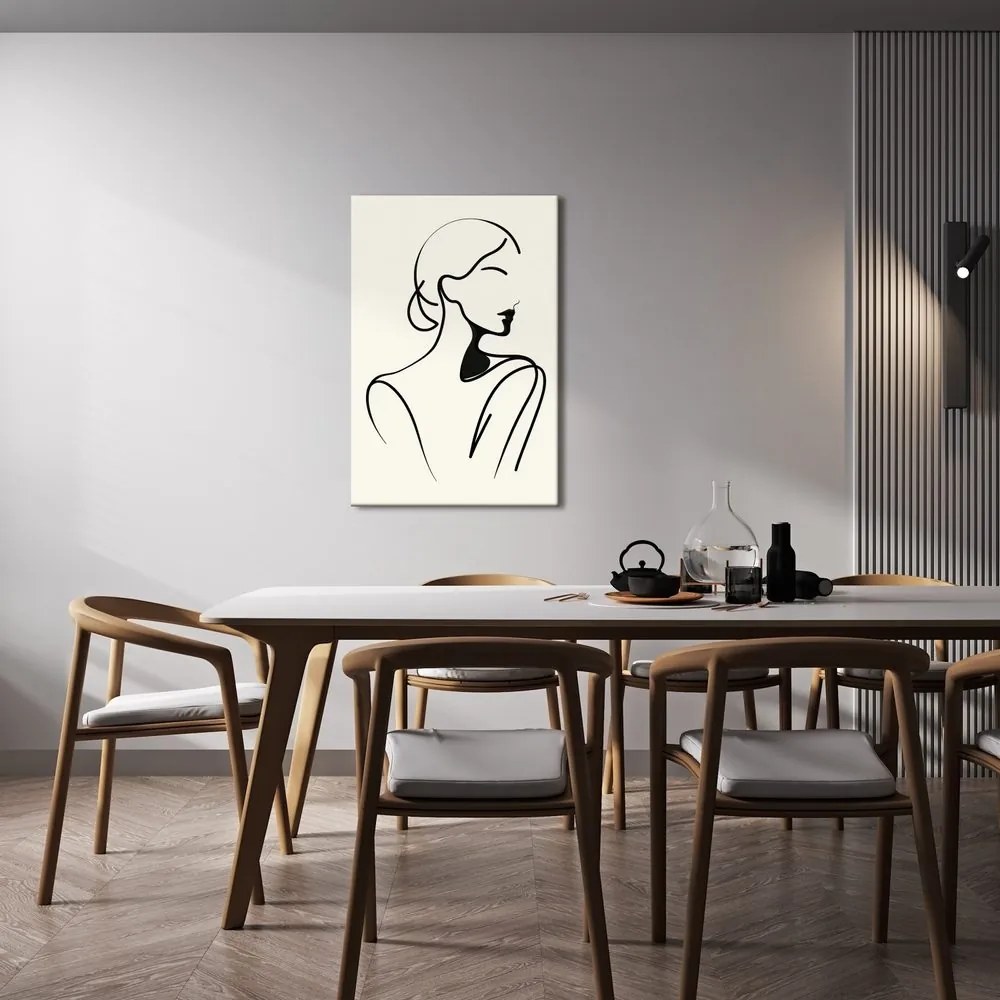 Kép nő minimalista vonalakban