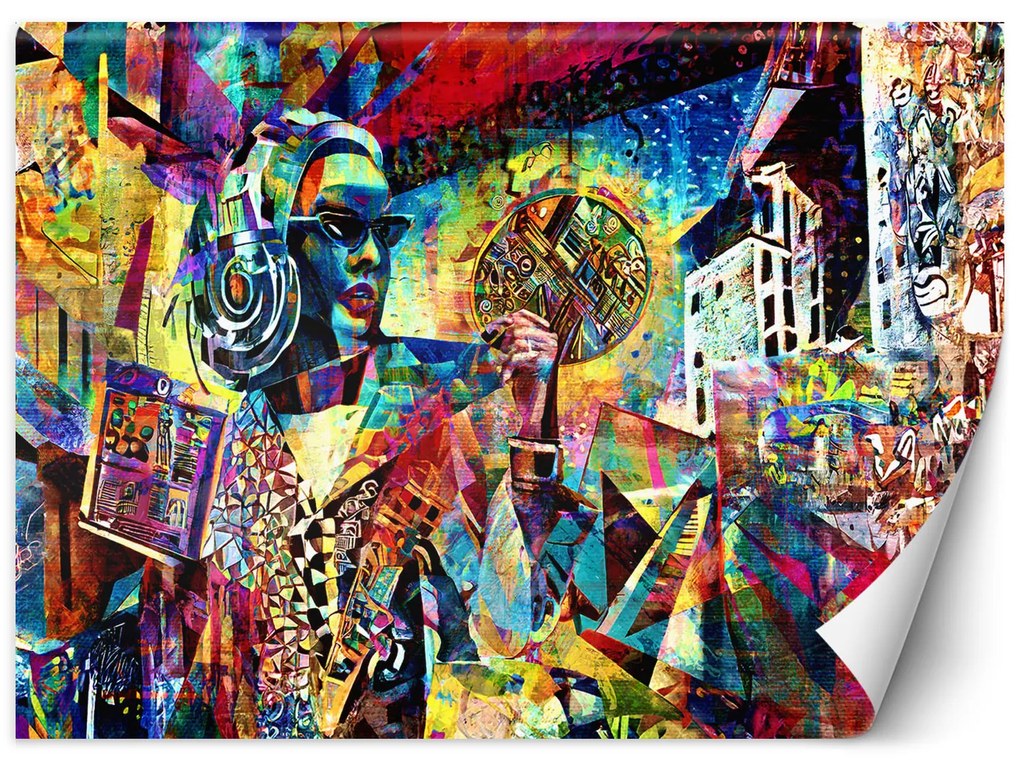 Tapéta, Nő Absztrakció színes - 150x105