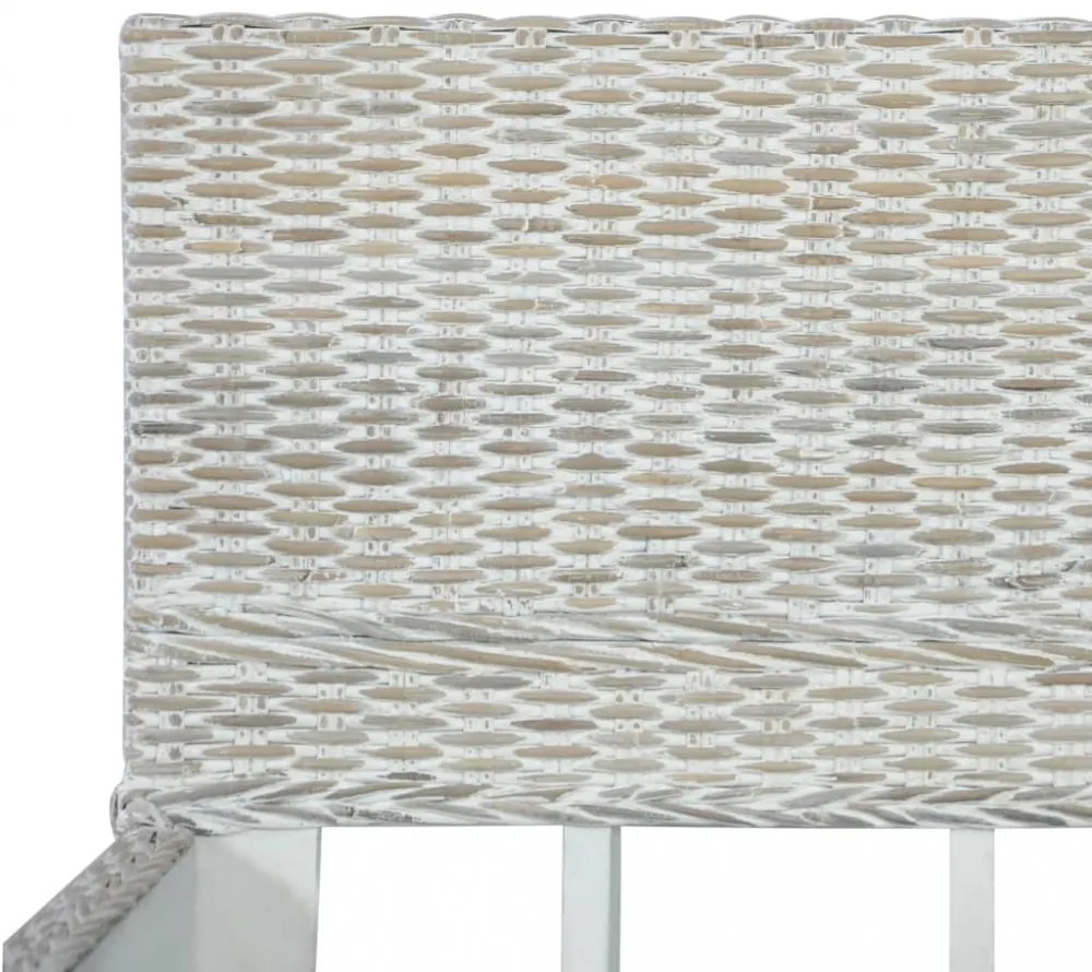 szürke természetes rattan ágykeret 180 x 200 cm