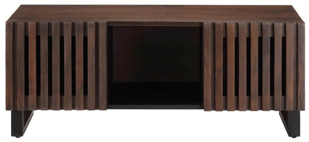 Barna tömör mangófa dohányzóasztal 100 x 55 x 40 cm