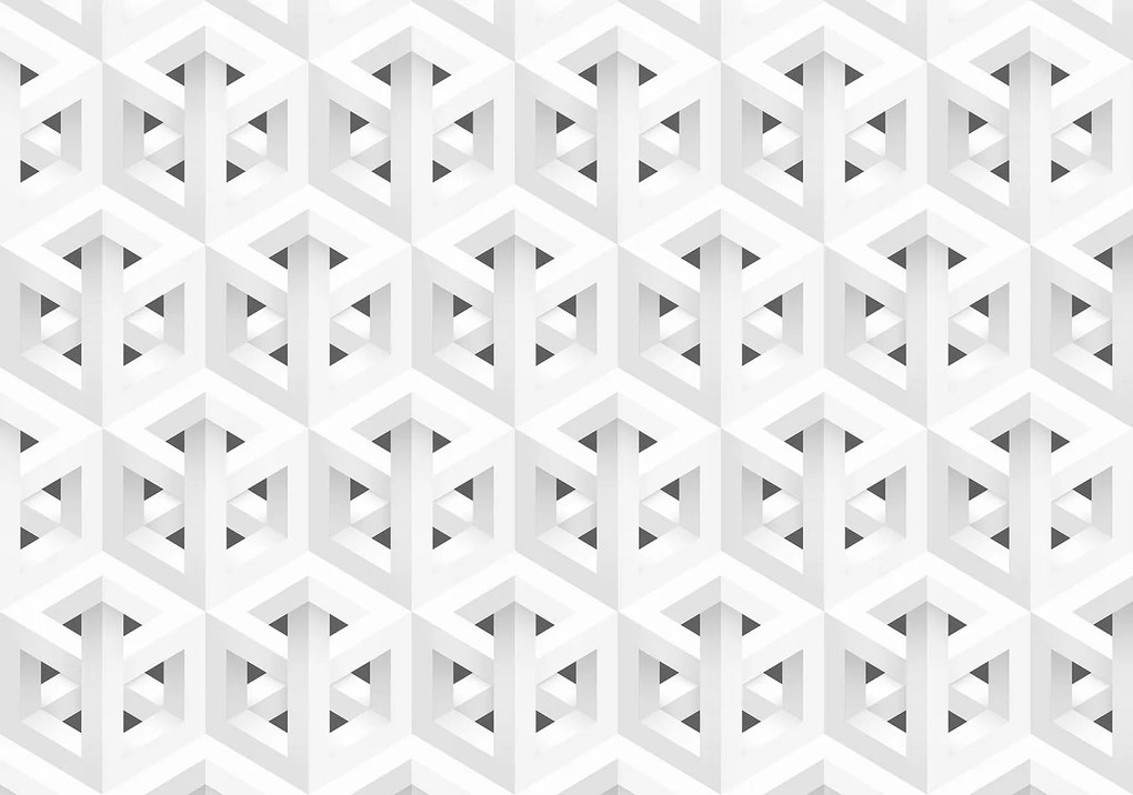 Fotótapéta Geometrikus fehér figurák 254x184 Minimalizmus Absztrakt +ragasztó