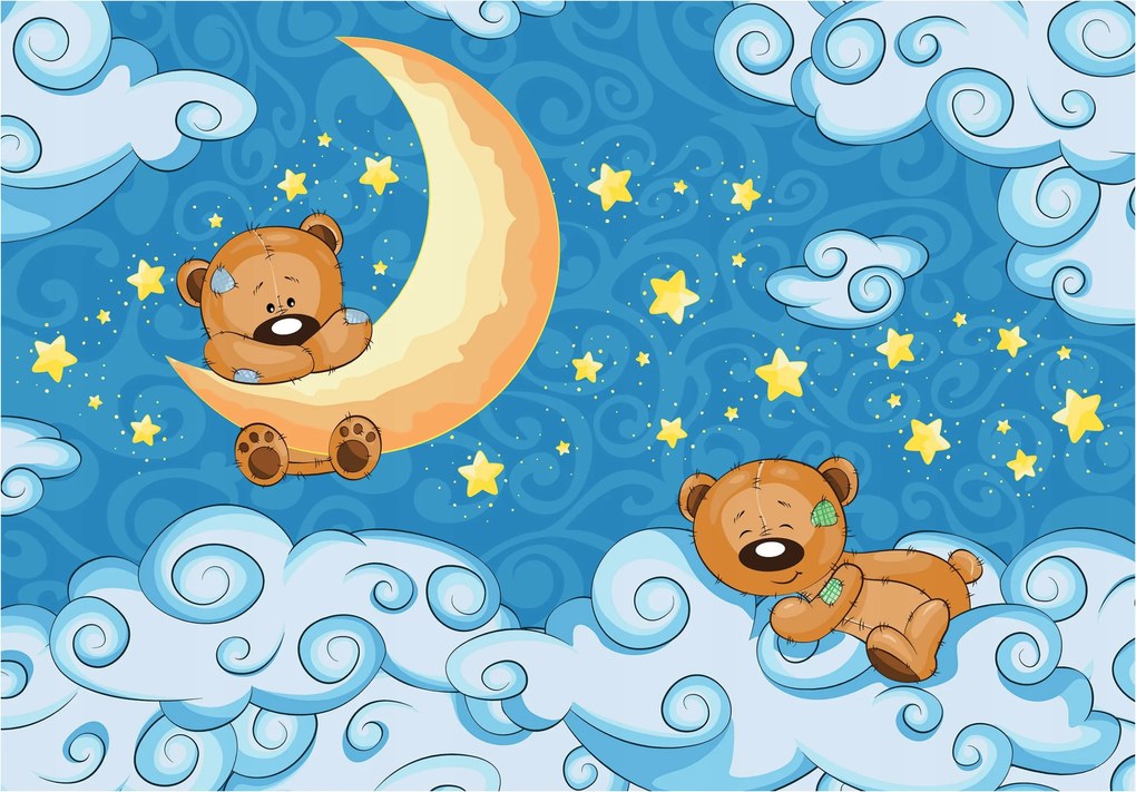 Fotótapéta Maci a holdon álom 312x219 Gyerekszoba nyugodt +ragasztó