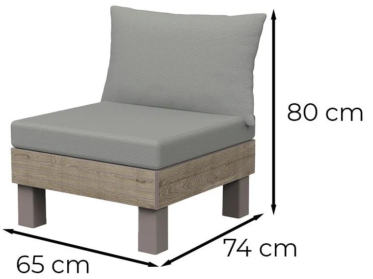 Elements Signature 1 személyes kerti kanapé kőris