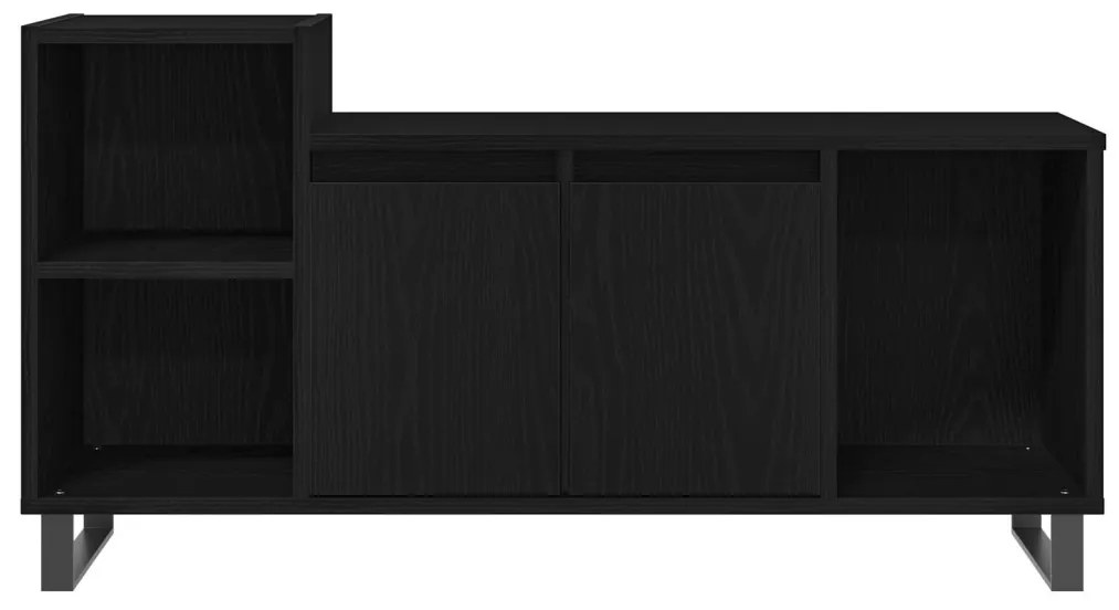 TV Szekrény Fekete Tölgy 100x35x55 cm Műanyag