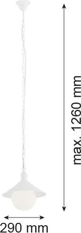 ARGON 3296 ERBA Kültéri Függő Lámpa Fehér IP44
