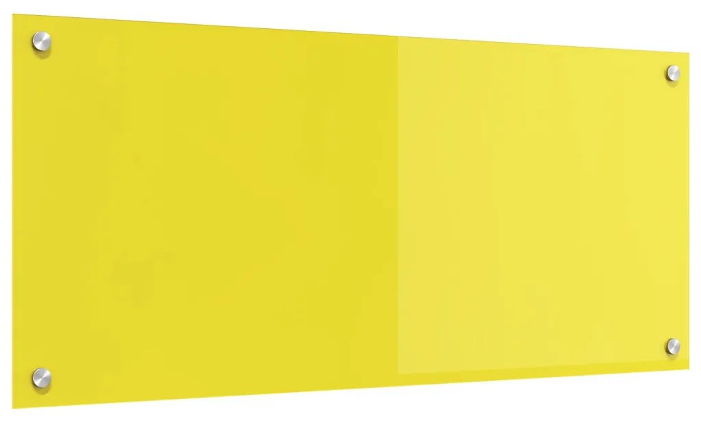 Konyhai Fali Csempe Sárga 90x40x0,6 cm Edzett Üveg