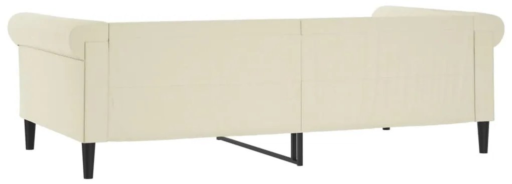 krémszínű műbőr kanapéágy 100 x 200 cm