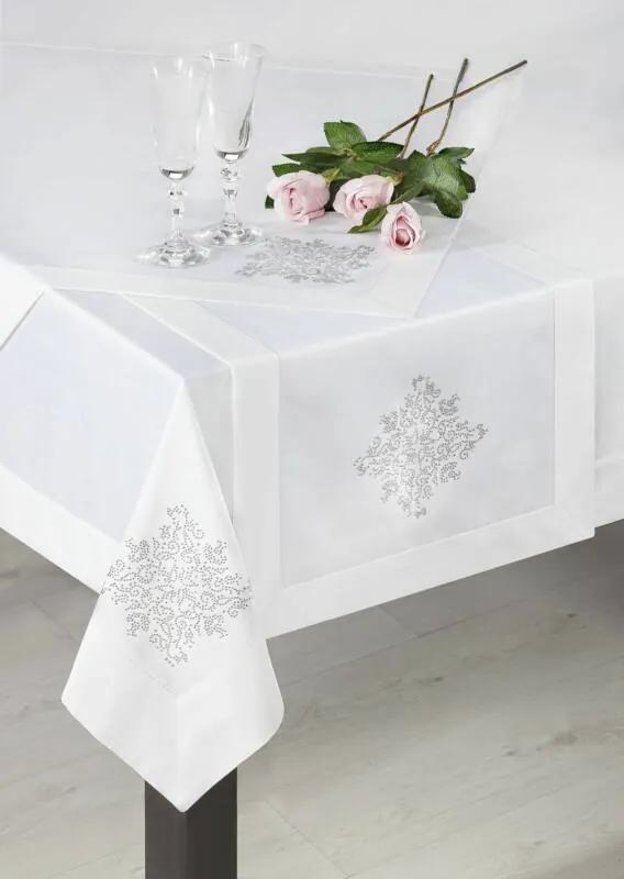 Vivian exkluzív asztalterítő Fehér 85 x 85 cm