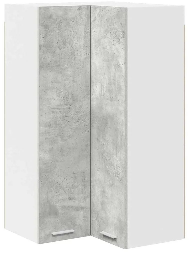 Függő szekrény Riga Beton szürke és fehér 57 x 57 x 100 cm