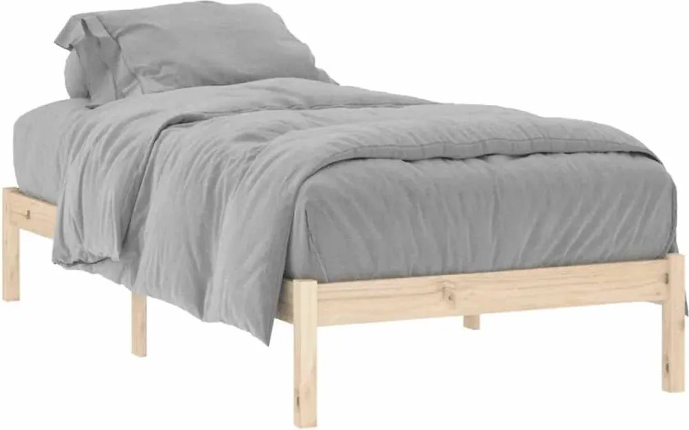 vidaXL tömör fenyőfa ágykeret matrac nélkül 100x190 cm
