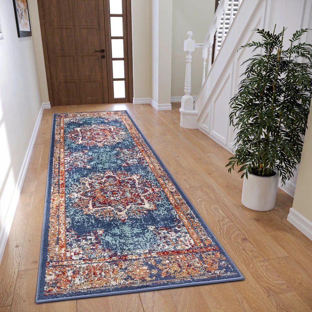 Sötétkék futószőnyeg 80x240 cm Orient Maderno – Hanse Home