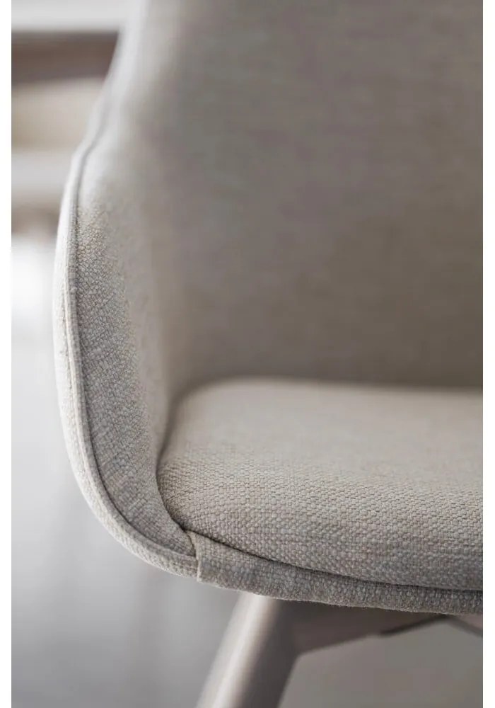 Bézs kárpitozott étkezőfotel szett 2 db-os Alison – Rowico