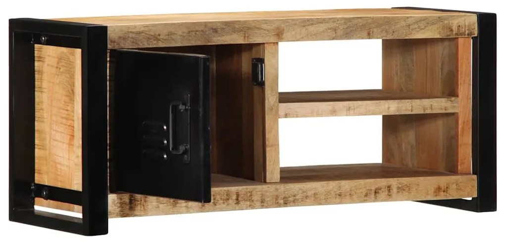 tömör nyers mangófa TV-szekrény 80x30x35 cm