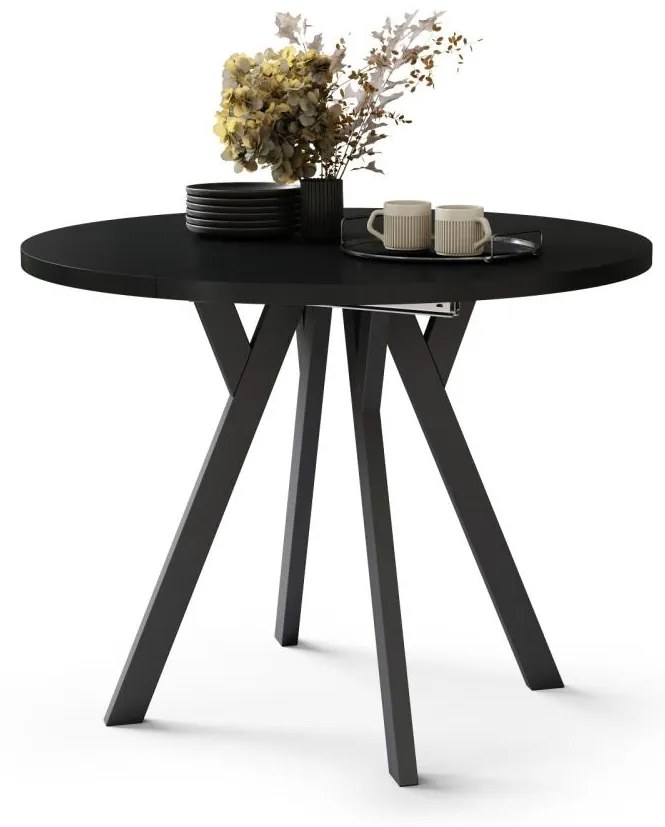 ARTUR kihúzható étkezőasztal fekete