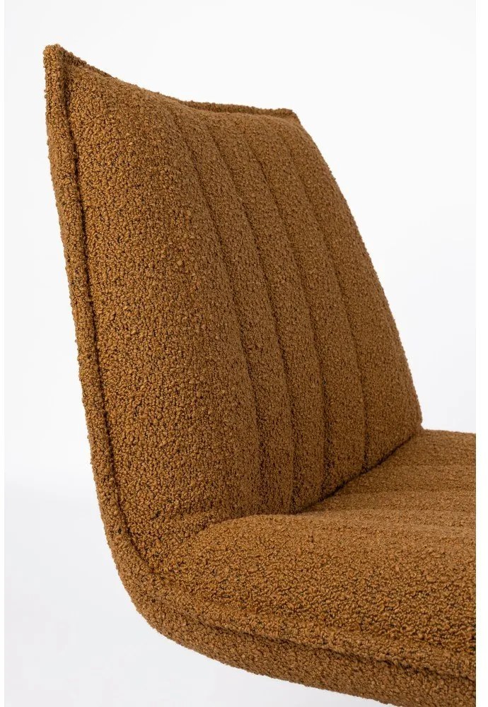 Okkersárga buklé fotel Jax – White Label