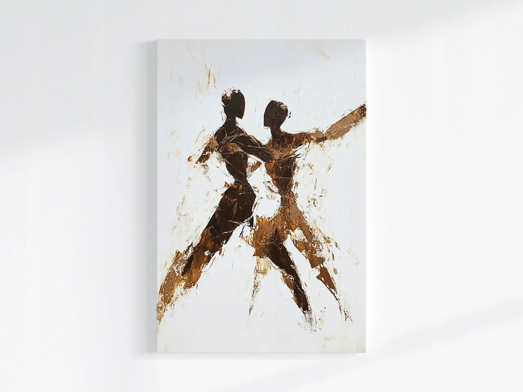 Vászonkép Canvas Absztrakt Tánc Pár Táncos Sziluett Mozgás 40x60