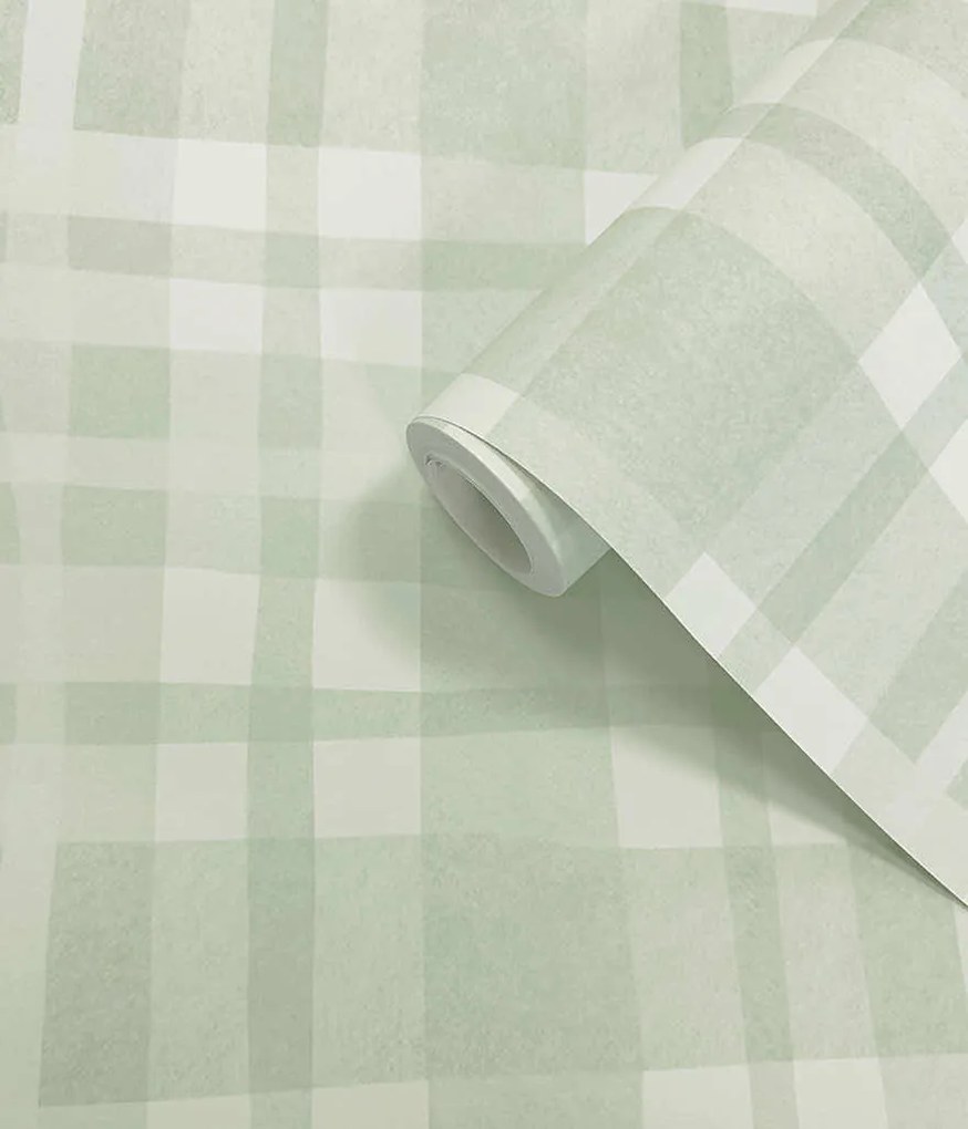 Holden Decor Adventure Awaits Ivy Plaid zöld kockás papír tapéta – 14000