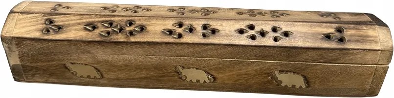 Füstölőtartó állvány „Tolltartó” – Elefánt 30 cm tárolórekesszel