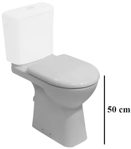 Jika Deep kombinált wc, tartály nélkül, hátsó kifolyással 2361.6.000.000.1