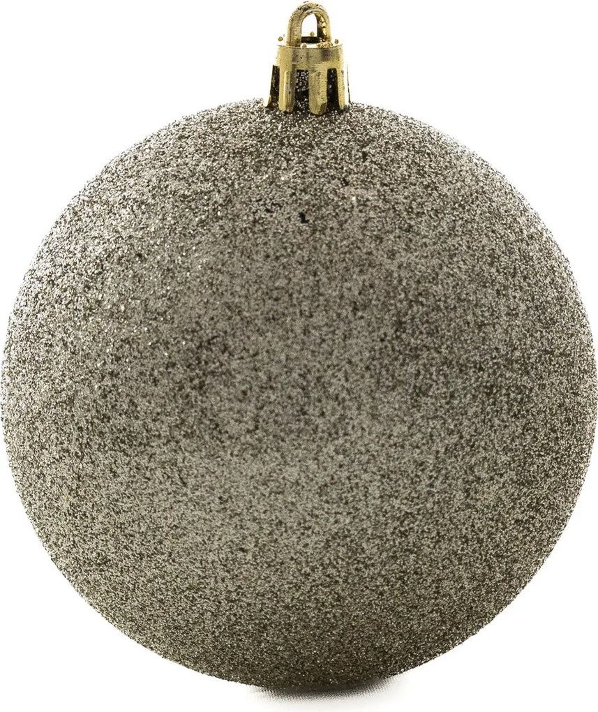 Borostyán műanyag gömb szett 8 cm 6 db