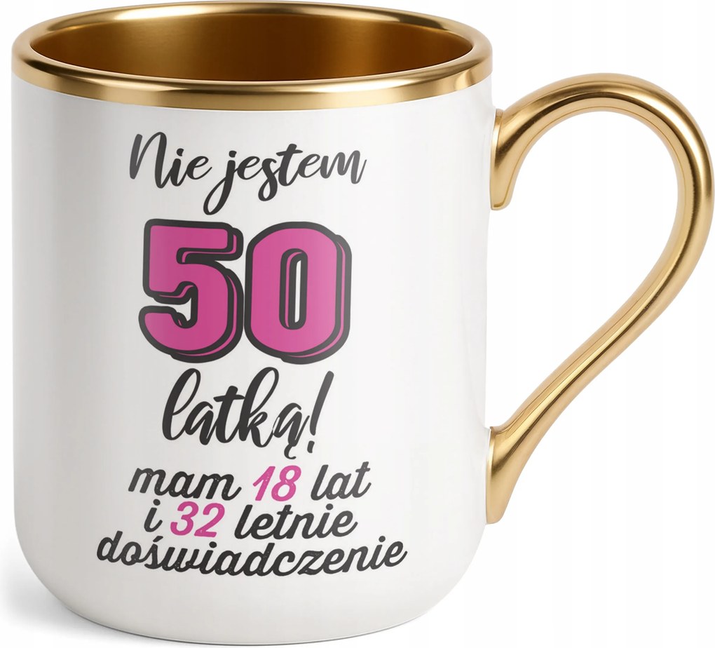 Prémium Bögre Arany Nem vagyok 50 éves Ajándék Nőknek 50 Születésnap