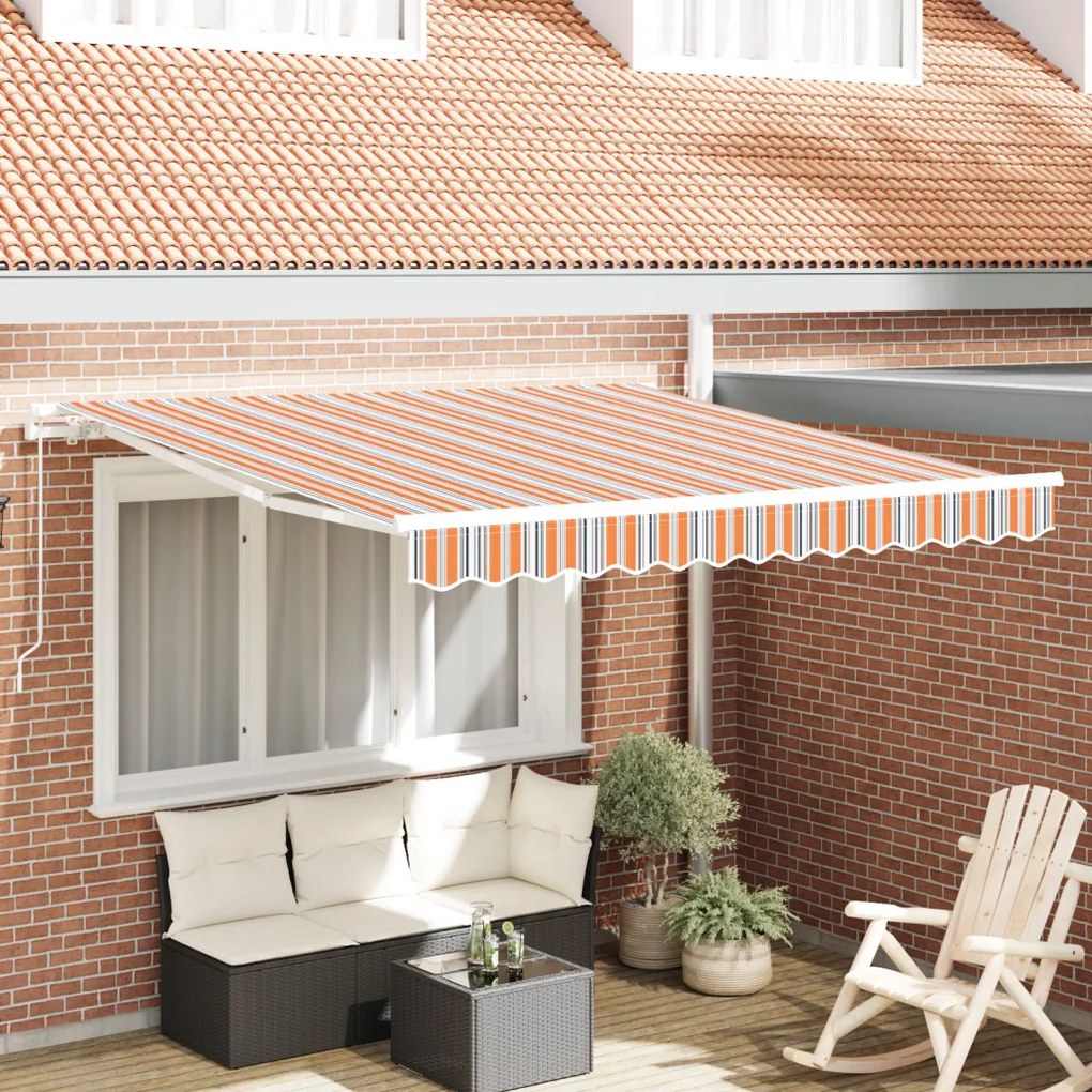 Kézi Behúzható Napellenző Multicolor Csík 300x250 cm