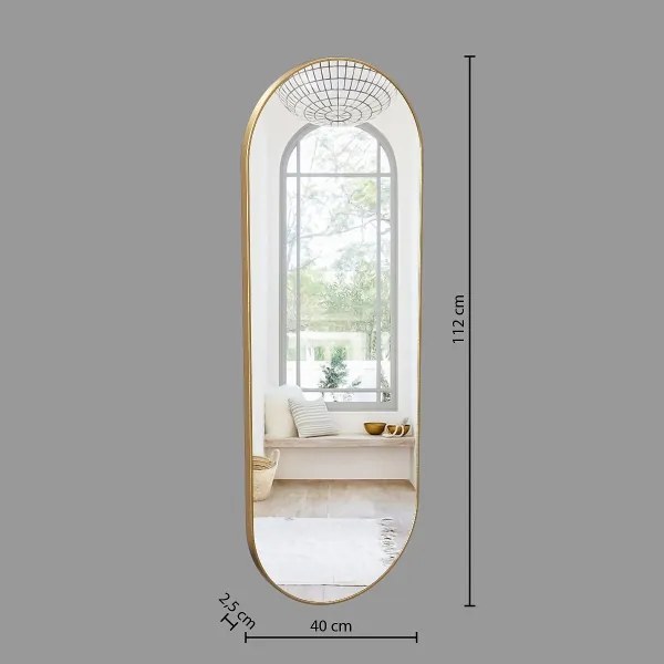 Atmosphera - Fali tükör SELENA 112x40 cm arany