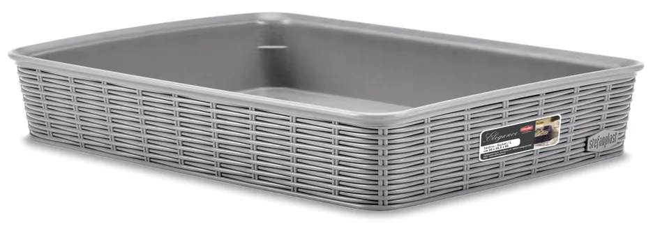 STEFANPLAST Tároló kosár Elegance L, szürke