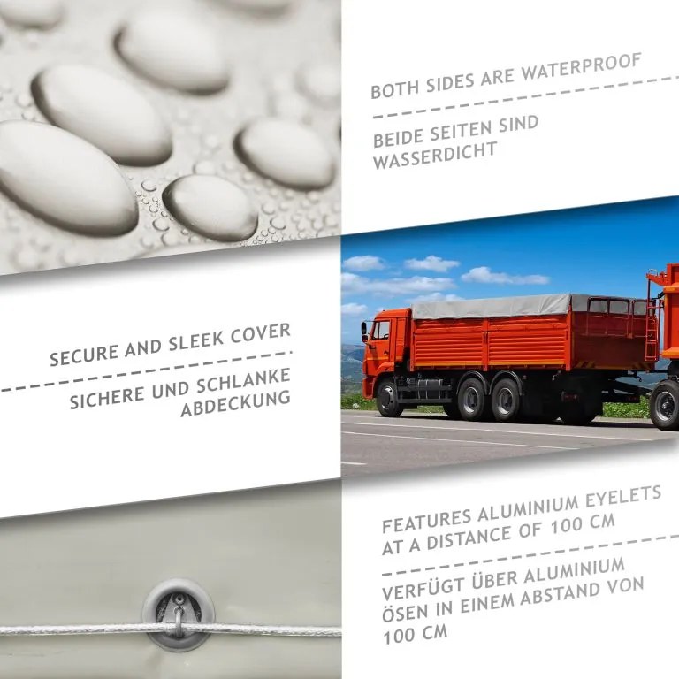 JAGO Ponyva 650 g/m² alumínium háló 5 x 7 m szürke