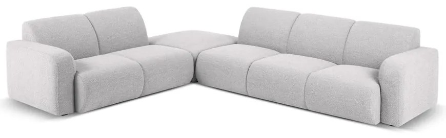 Világosszürke buklé sarokkanapé (bal oldali) Molino – Micadoni Home