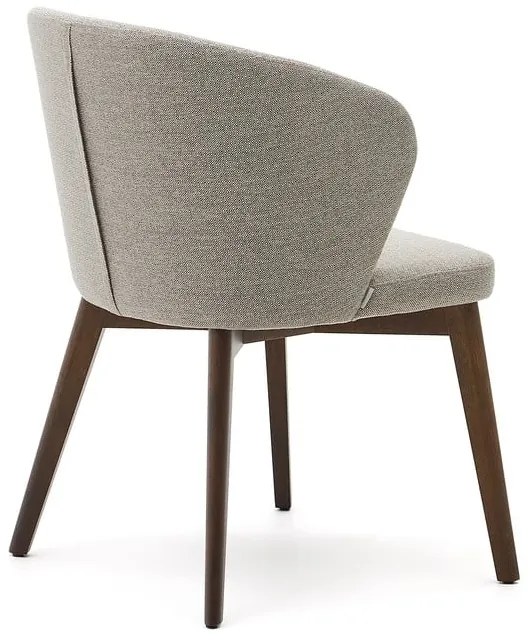 Bézs kárpitozott étkezőfotel Darice – Kave Home