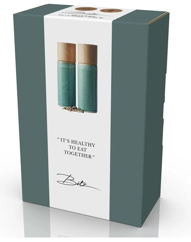 Zöld kerámia só- és borsőrlő szett 2 db-os Gastro Green – Bitz