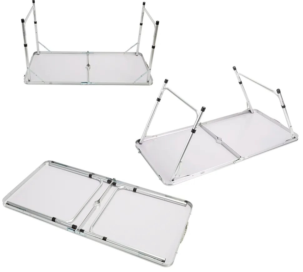 Casaria® Összecsukható kempingasztal - fehér