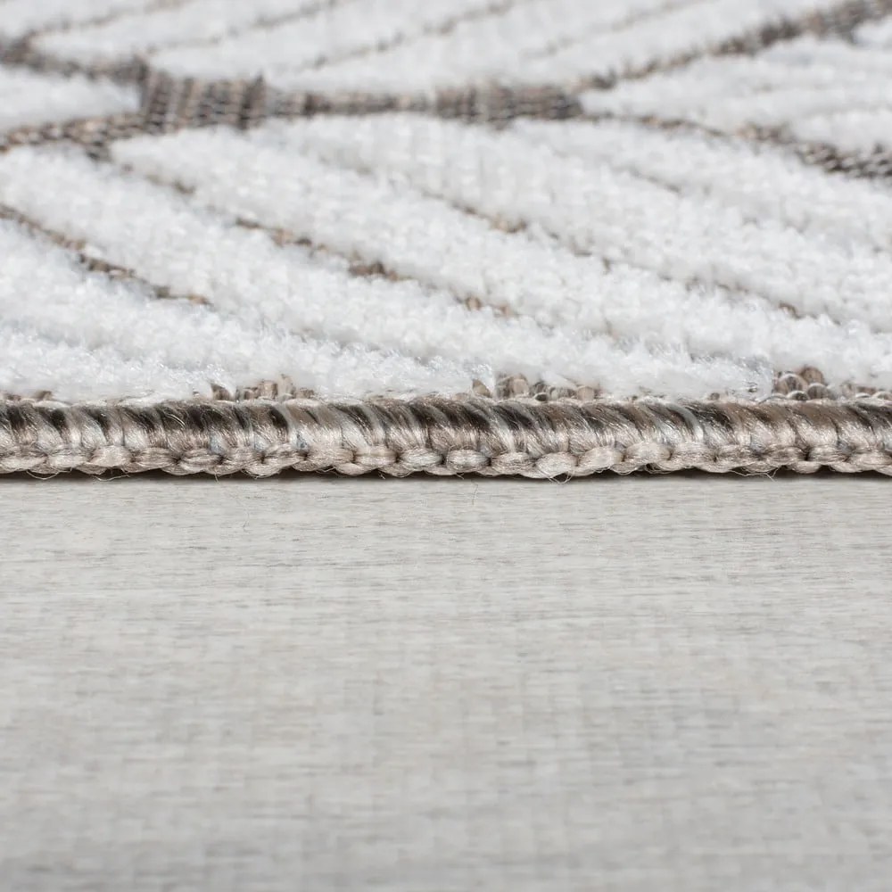 Elefántcsont színű kültéri-beltéri szőnyeg 120x170 cm Elm Leaf – Flair Rugs