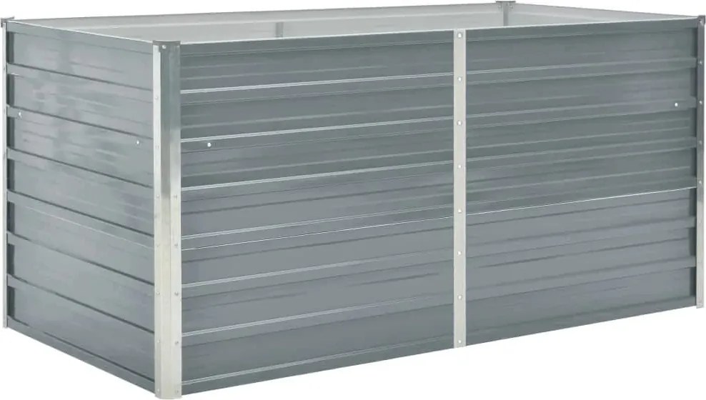 vidaXL Kerti magaságyás horganyzott acélból 160x80x77cm szürke