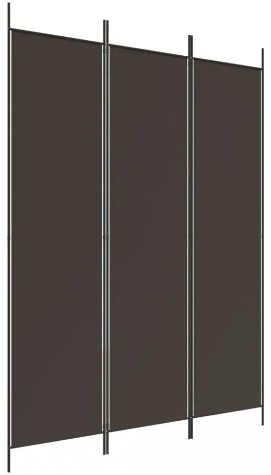 3 paneles barna szövet paraván 150 x 200 cm