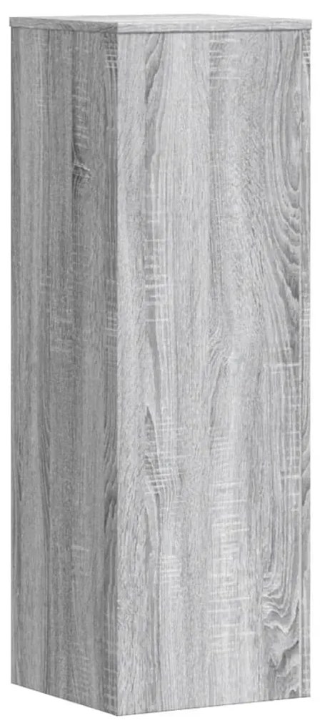 2 db szürke sonoma szerelt fa növénytartó állvány 33x33x100 cm