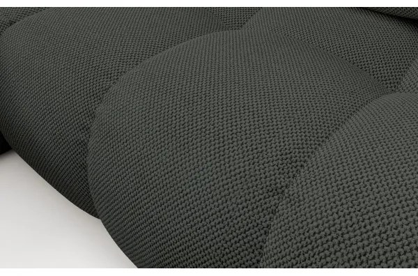 ALMADA kárpitozott, ágyazható L-alakú sarokgarnitúra tárolóhellyel, balos kivitel — antracit