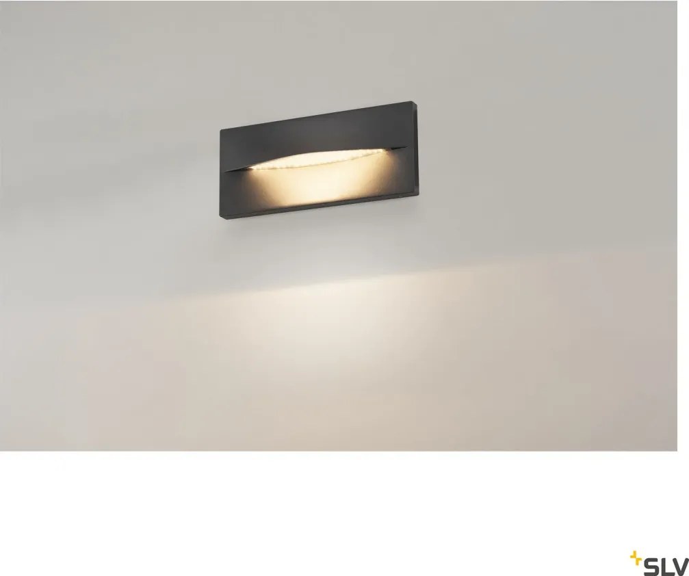 SLV 233635 ADI Kültéri Falba Építhető Lámpa Antracit LED IP55