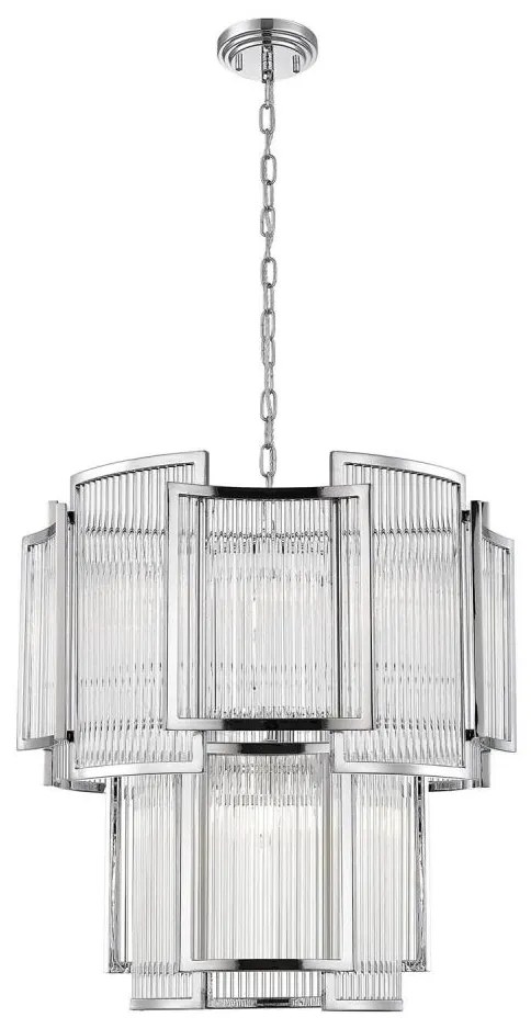 Zuma Line P0528-08A-F4AC - Csillár láncon SERGIO 8xE14/60W/230V króm