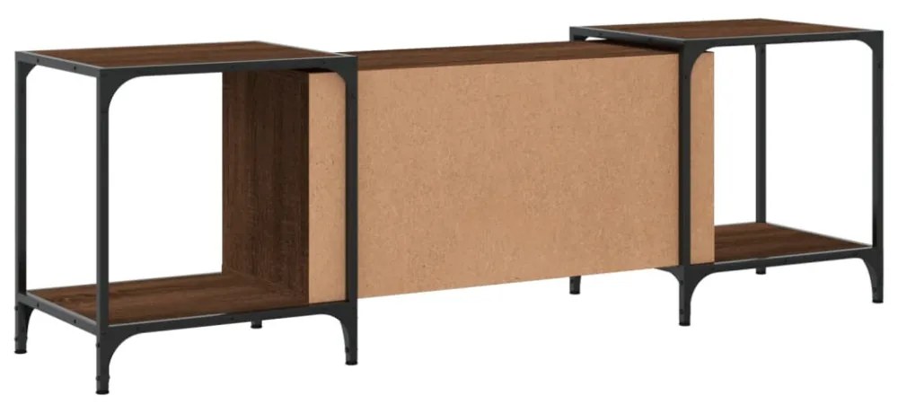 barna tölgy színű szerelt fa TV-szekrény 153 x 37 x 50 cm