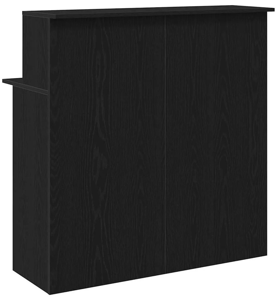 recepciós pult fekete 100x50x103,5 cm szerelt fa