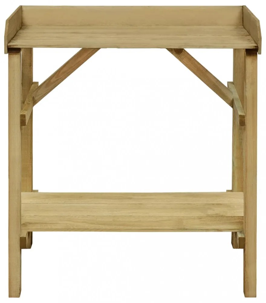 impregnált fenyőfa kerti virágtartó asztal 75 x 40 x 90 cm