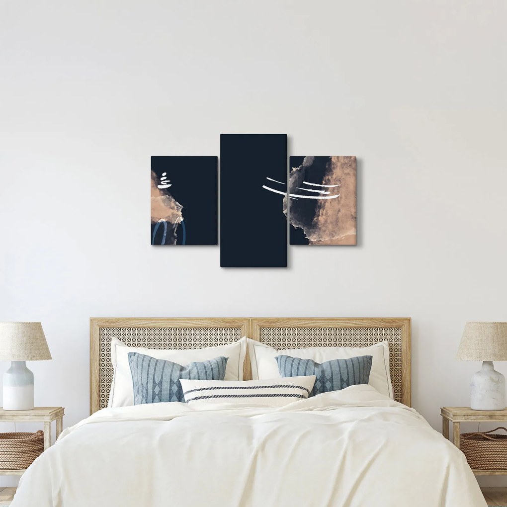 Kép - Sötétkék absztrakció (90x60 cm)