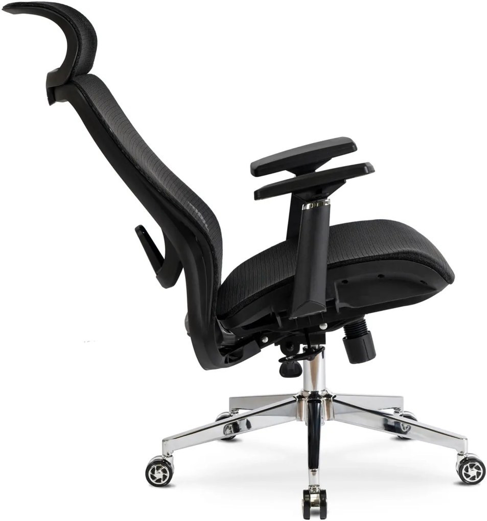 Fotel Obrotowy LITOS Ergonomiczny Czarny